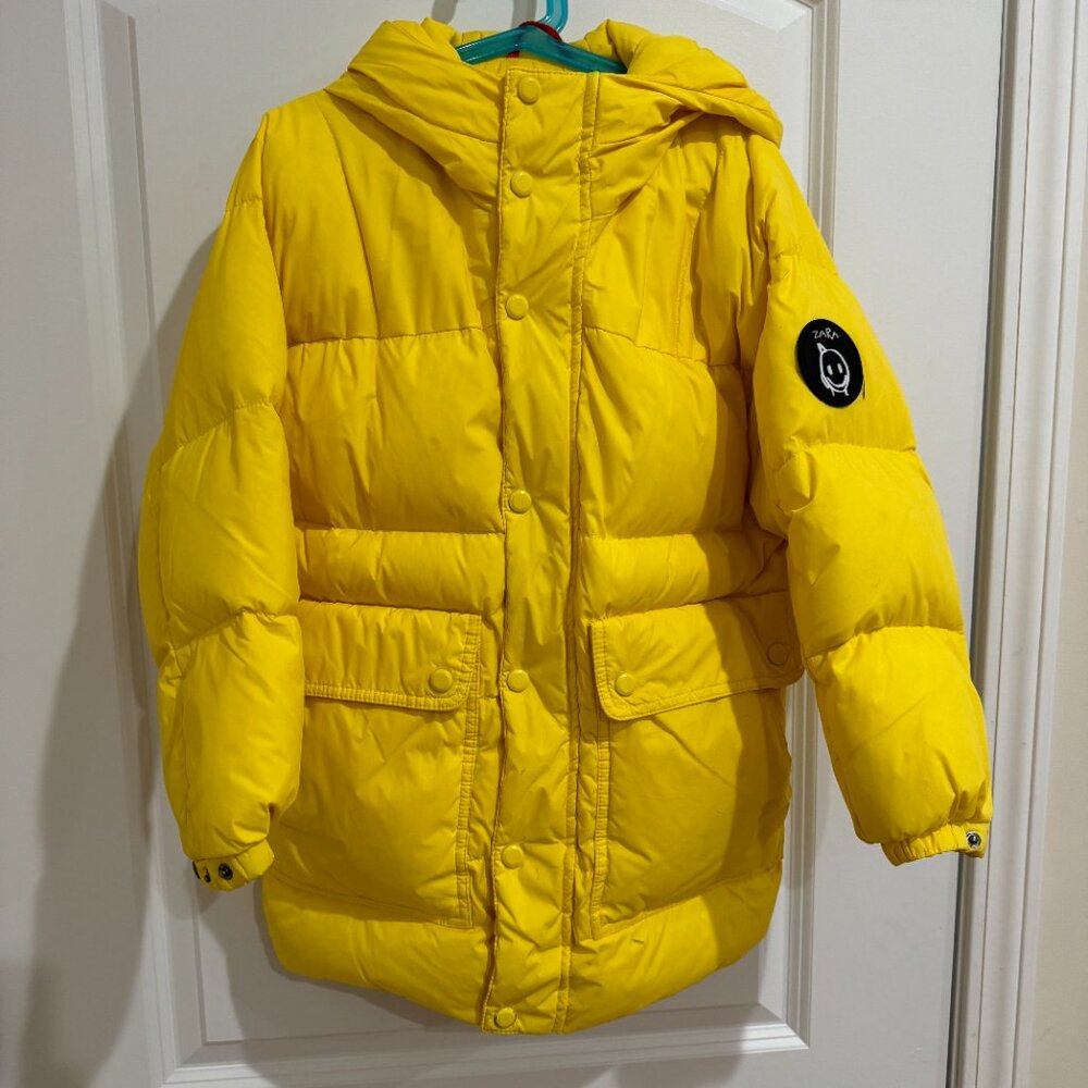 Zara Kids - Unisex Jacket Down Coat LILMCKIMM MMXXI Bright Yellow Size XS